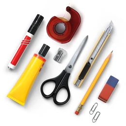 Pencil, Rubber, Cutter more