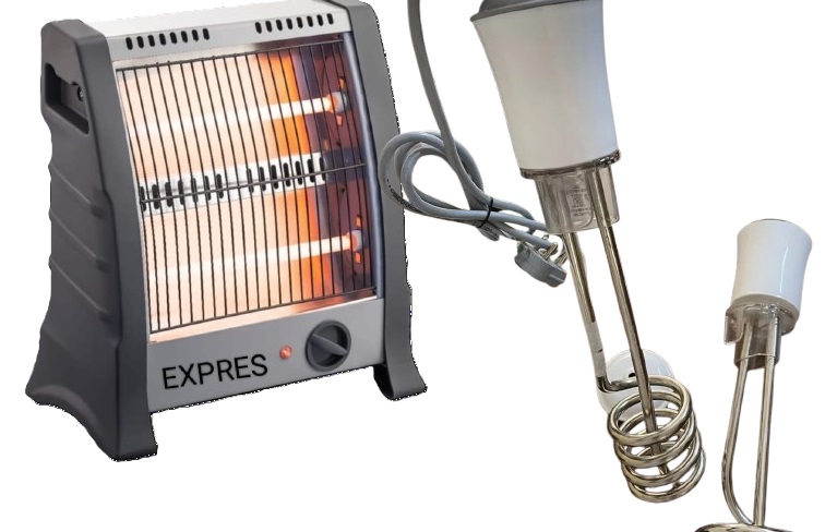 Metal Body Room Heater &  Iron Rod Buy Immersion (2 Year Warranty)