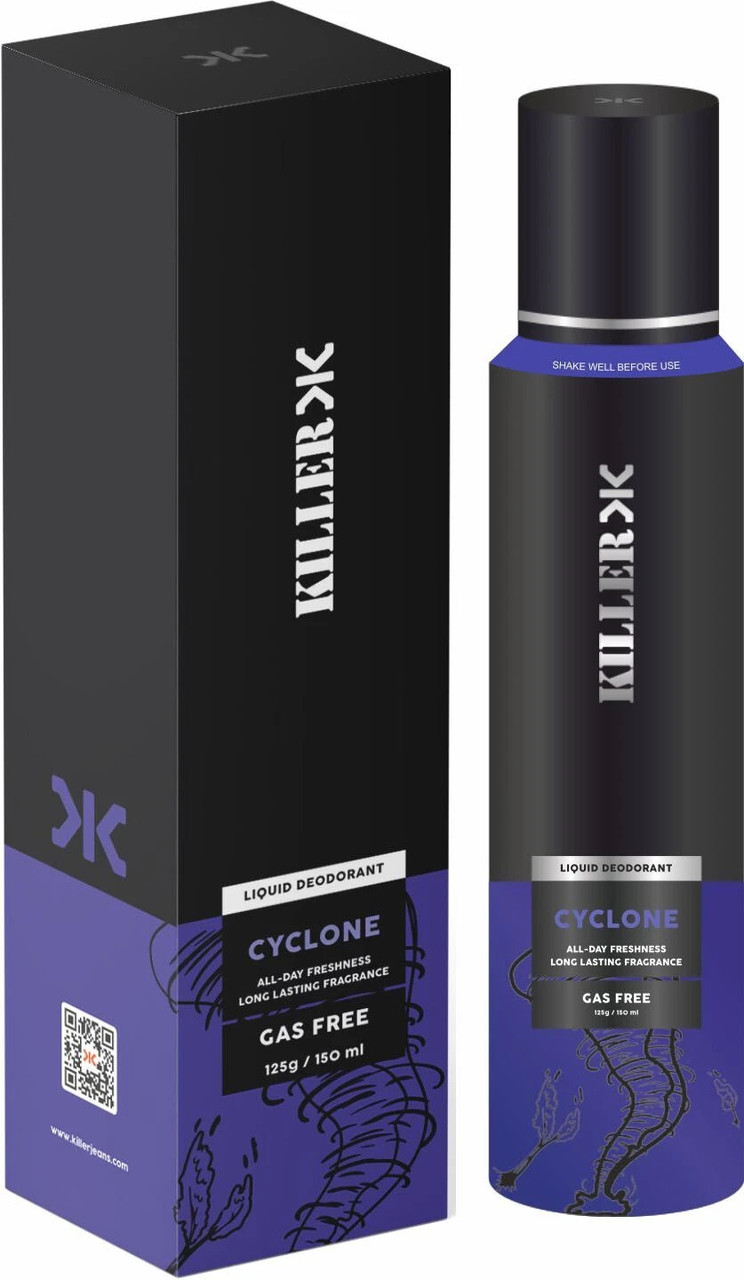 KILLER Cyclone No Gas Deodorant Body Spray - For Men  (150 ml)