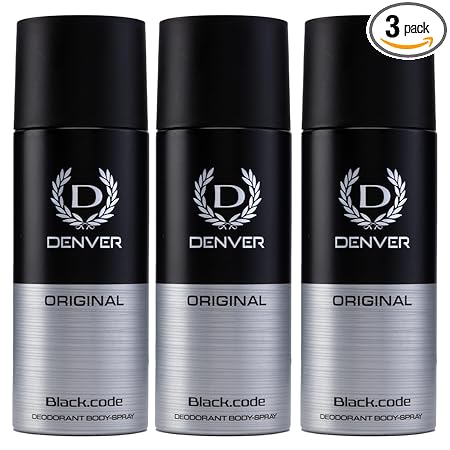 DENVER Black code Deodorant Spray - For Men  (540 ml, Pack of 3)