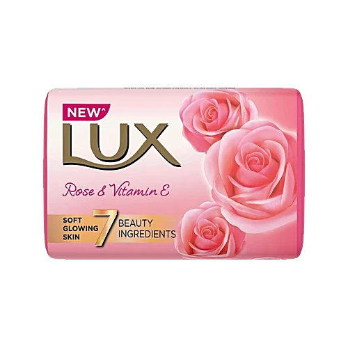 Lux Rose & Vitamin E Soap Bar, For Soft Glowing Skin with 7 Beauty Ingredients, 100 g (Pack of 3)