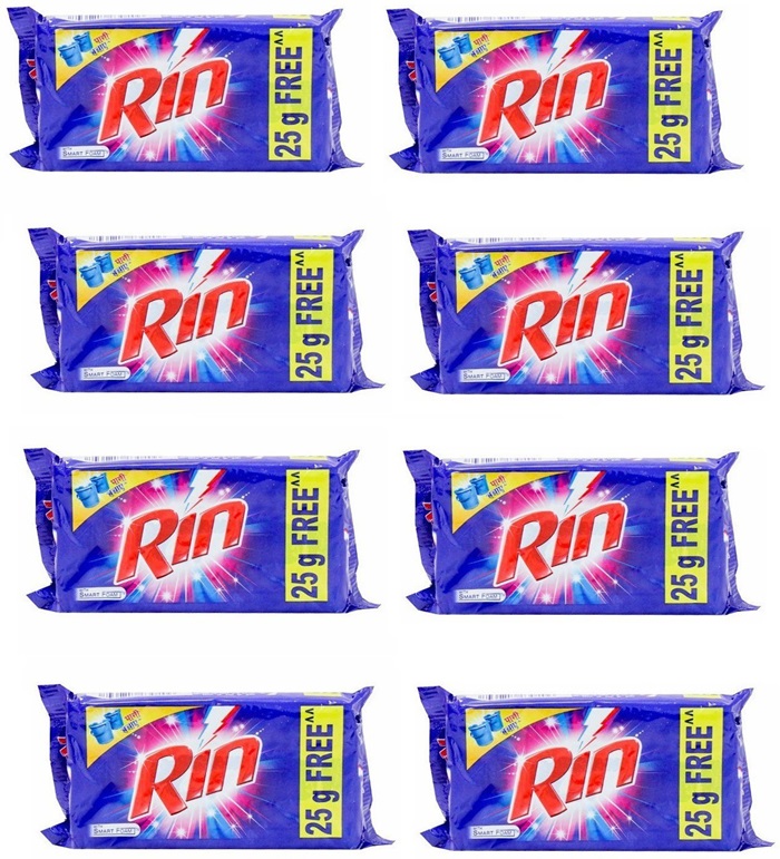 Product image for Rin Cloth Washing bar (150 gram) - DRV08 Detergent Bar  (1200 g, Pack of 8)