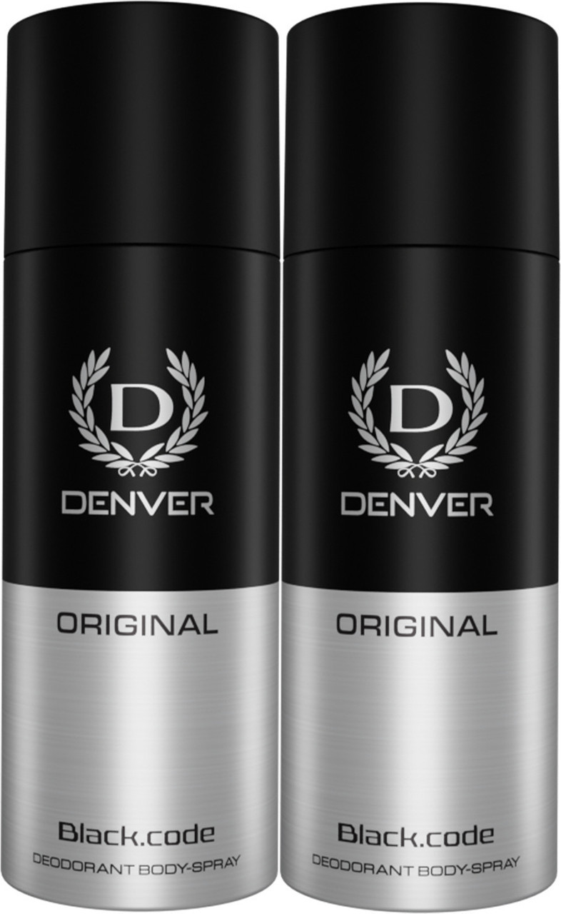 DENVER Black Code Original 180 ml Deodorant Spray - For Men  (360 ml, Pack of 2)