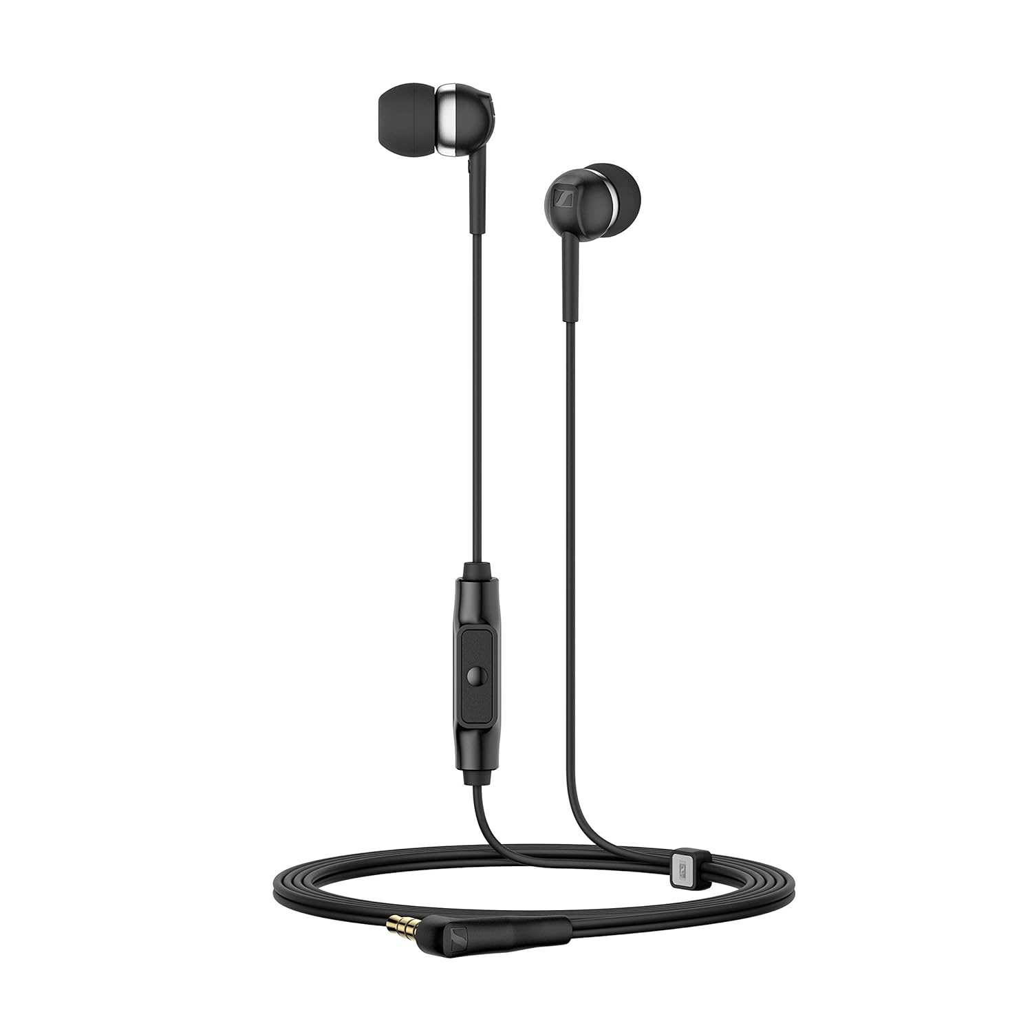 Ear Wired Headphones with in-line One-Button Smart Remote