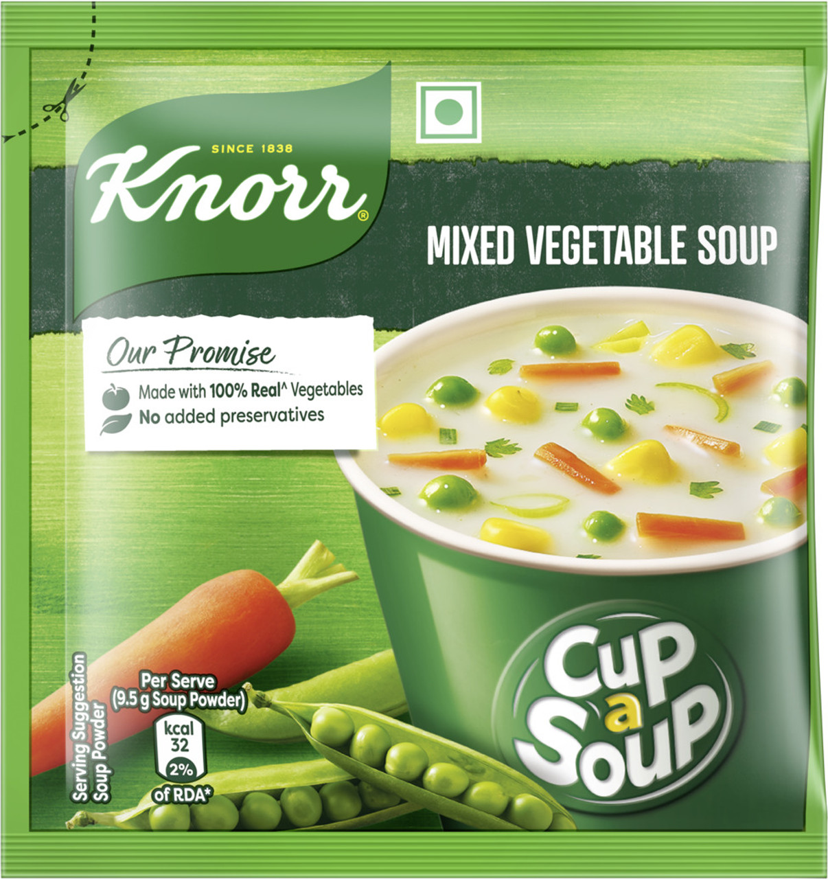 Product image for Knorr Mixed Vegetable Cup-a-Soup  (9.5 g)