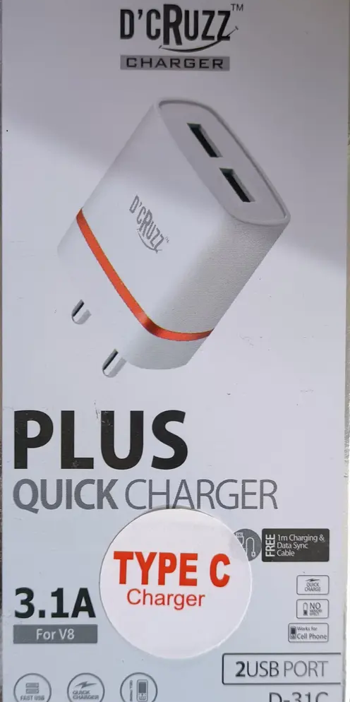 D'CRUZZ Charger Fast Charging 