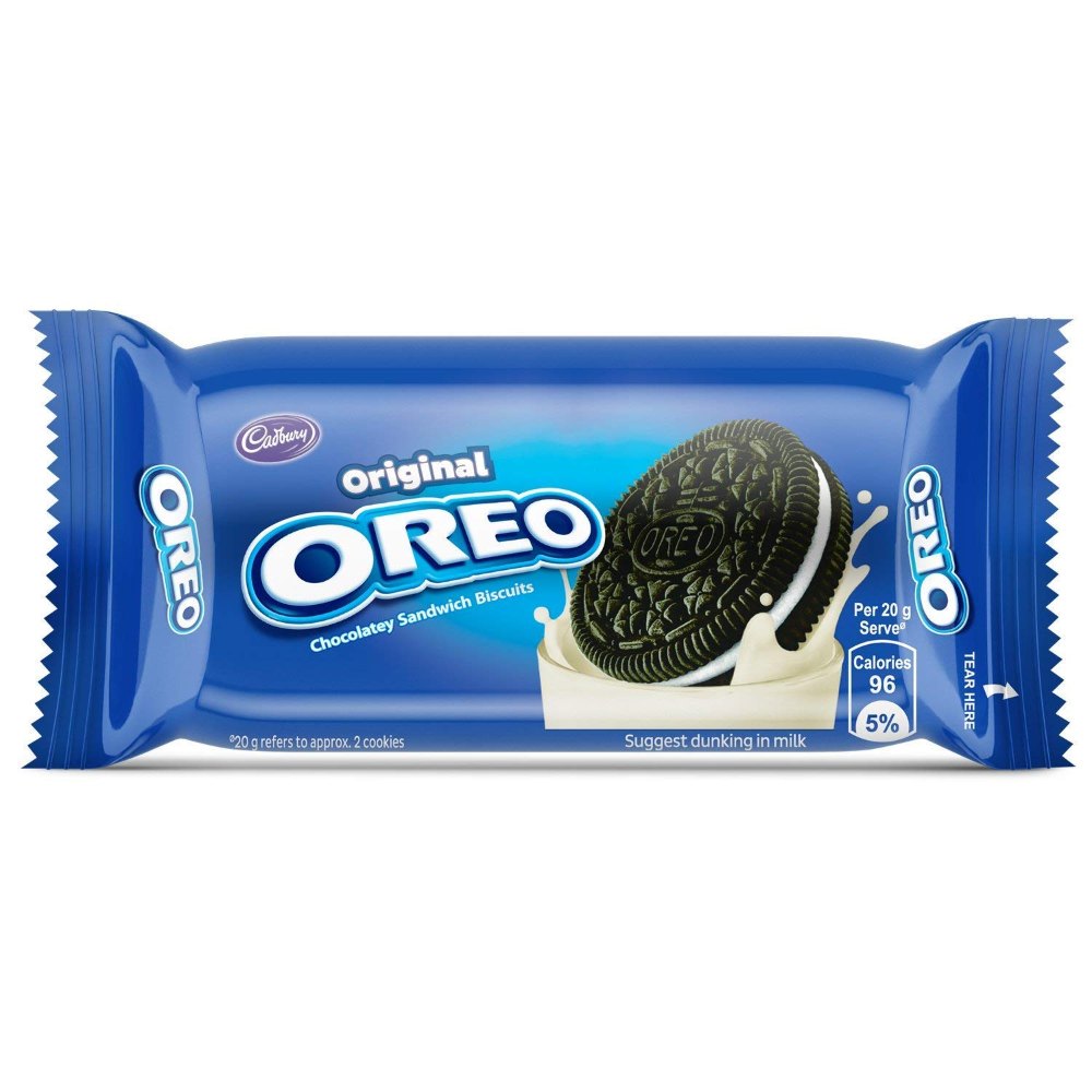 Product image for Cadbury Oreo Vanilla Flavour Cream Sandwich Biscuit