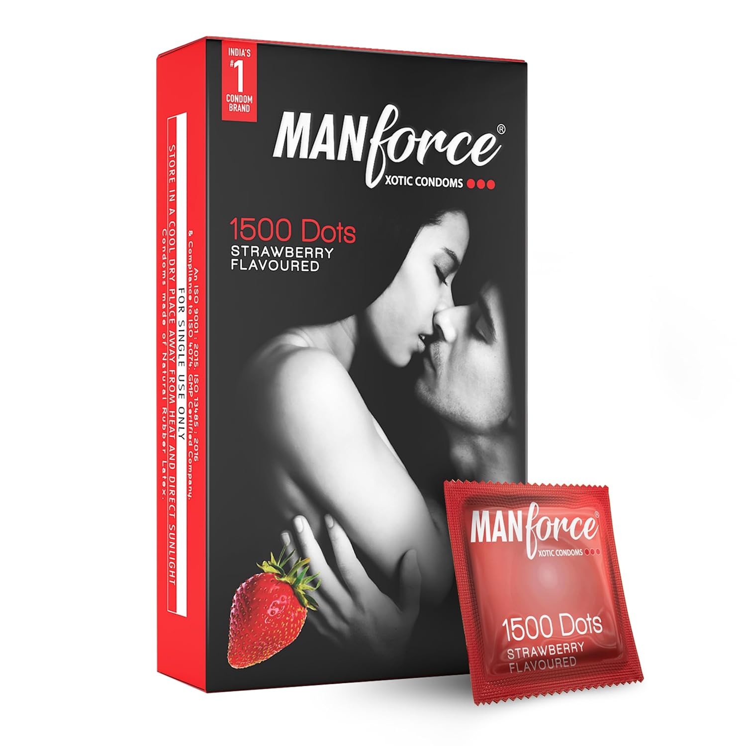Manforce Xotic Strawberry Flavoured Condoms for Men 