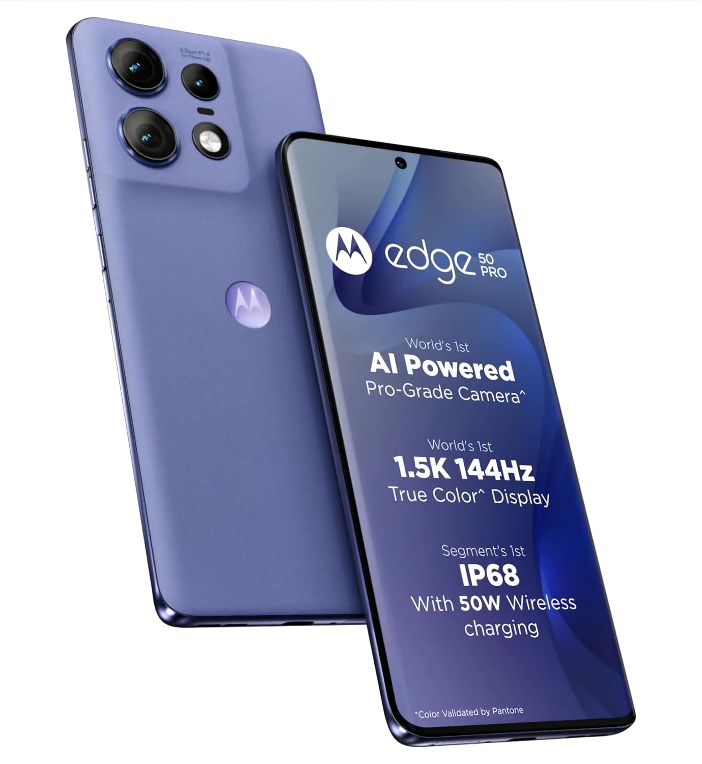 Motorola Edge 50 Pro 5G with 68W Charger (Luxe Lavender, 256 GB) (8 GB RAM) 