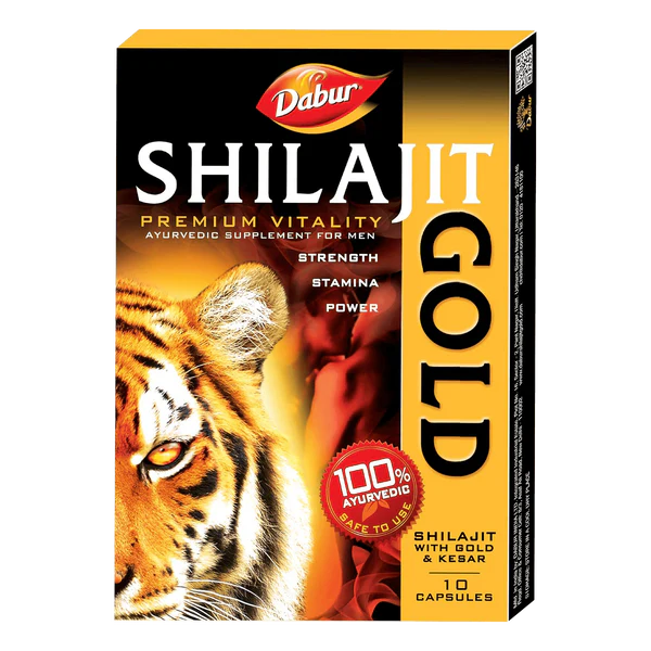 Dabur Shilajit Gold Capsules | 100% Ayurvedic | Strength , Stamina and Power | For Men